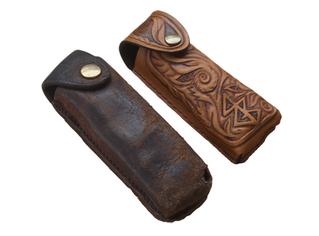 knife case with floral ornament